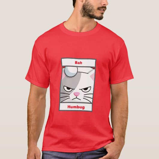 不機嫌おもしろいなネコ野郎 Tシャツ (正面)