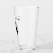 不機嫌おもしろいなペンギンのクリスマス漫画カスタム タンブラーグラス (左)