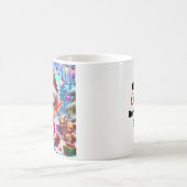 不機嫌おもしろいな小妖精や小人クリスマス コーヒーマグカップ (中央)