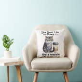 不機嫌おもしろいな猫ことわざ クッション (椅子)