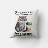 不機嫌おもしろいな猫ことわざ クッション (裏面)