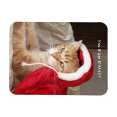 不機嫌おもしろいな猫クリスマスマグネットユーモアのある マグネット (横)