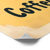 不機嫌おもしろいな猫コーヒーアート ポスター (角)