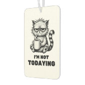 不機嫌おもしろいな猫コーヒーカーアクセサリー カーエアーフレッシュナー (左)