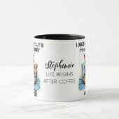 不機嫌おもしろいな猫コーヒー引用文 マグカップ (中央)