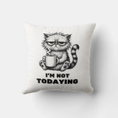 不機嫌おもしろいな猫コーヒー猫好きアクセント クッション (裏面)