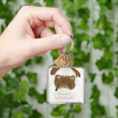 不機嫌おもしろいな腹一杯の葉巻 キーホルダー (手)