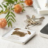 不機嫌おもしろいな腹一杯の葉巻 キーホルダー (側面)