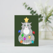 不機嫌おもしろいクリスマスツリーキャッカラフルト 招待状 (スタンド正面)