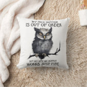 不機嫌おもしろいフクロウことわざ クッション (ブランケット)