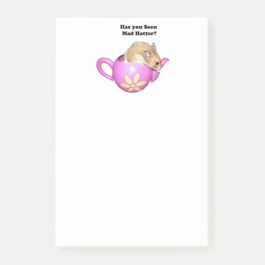 不機嫌おもしろい帽子屋ヤマネのアリス ポストイット (正面)