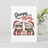 不機嫌こそが新しいクリスマスの猫好き シーズンカード (スタンド正面)