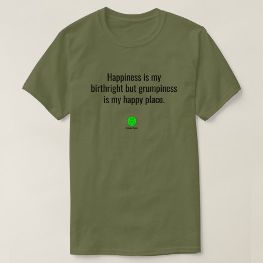 不機嫌なおじさんの当然の権利Tシャツ Tシャツ (デザイン正面)