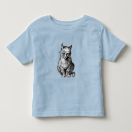 不機嫌なかわいい猫の動物ベビーシャツ トドラーTシャツ