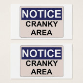 不機嫌なエリアユーモアに気付く (正面&裏面)