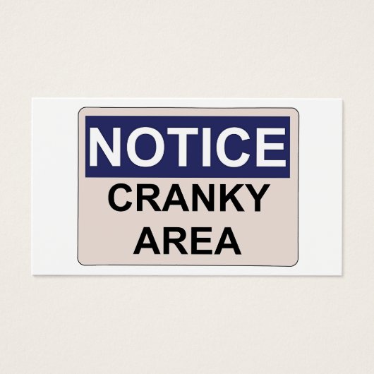 不機嫌なエリアユーモアに気付く (正面)