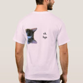 不機嫌なエンジェルはあなたのベーコンを欲しがっている Tシャツ (裏面)