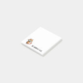 不機嫌なオレンジ色のキャラクター猫の月曜日の顔 ポストイット (アングル)