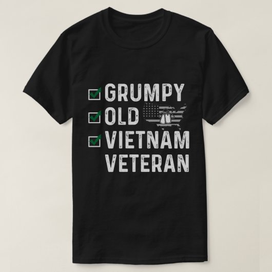 不機嫌なオールドベトナム退役軍人 Tシャツ (デザイン正面)