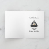 不機嫌なオールドマンクラブおもしろい"オーバーザヒル"誕生日 カード (内部)