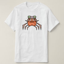 不機嫌なカニの面白Tシャツ