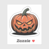 不機嫌なカボチャステッカー – ハロウィンの気分 シール (シート)