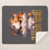 不機嫌なカリコキャットとおもしろい引用文 シェルパブランケット (正面(横))