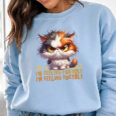 不機嫌なカリコキャットとおもしろい引用文 スウェットシャツ