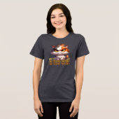 不機嫌なカリコキャットとおもしろい引用文 トライブレンドTシャツ (正面全面)