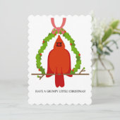 不機嫌なカーディナルのクリスマス シーズンカード (スタンド正面)