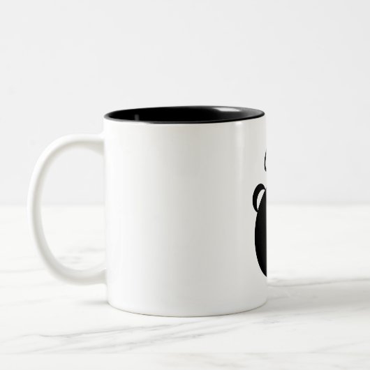 不機嫌なクマのマグカップ ツートーンマグカップ (左)