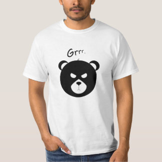 不機嫌なクマの男のTシャツ Tシャツ