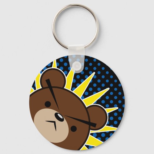 不機嫌なクマの轟音 キーホルダー (正面)