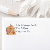 不機嫌なクリスマスツリー猫ネズミかわいい動物アート ラベル (インサイチュ)