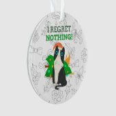 不機嫌なクリスマス猫 オーナメント (正面)