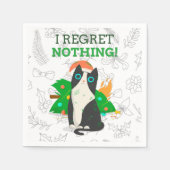 不機嫌なクリスマス猫 スタンダードカクテルナプキン (正面)