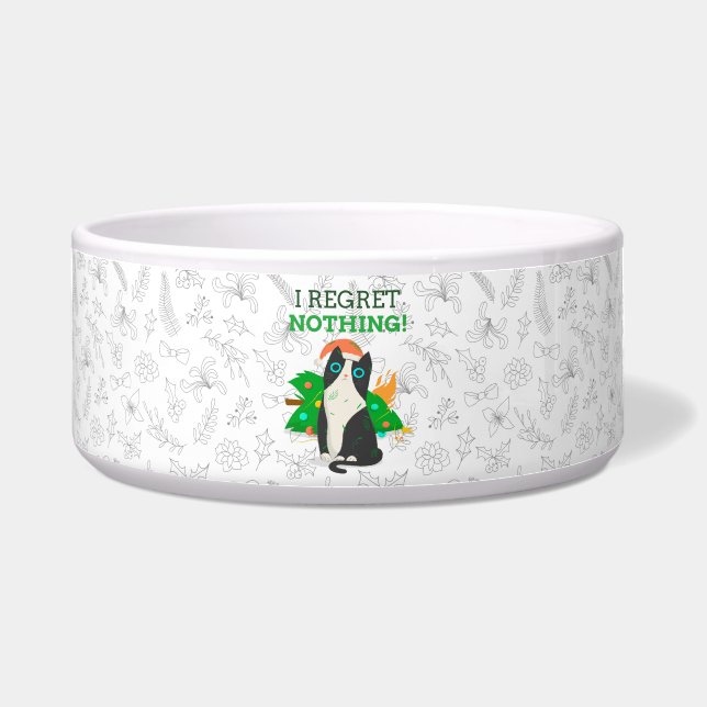 不機嫌なクリスマス猫 ボウル (正面)