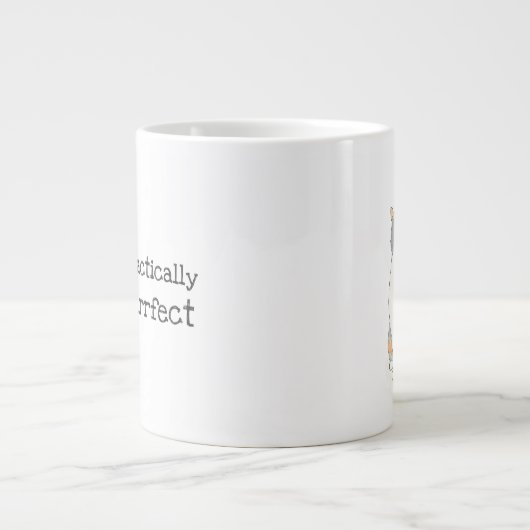 不機嫌なケイティ「事実上の目的」のマグカップ ジャンボコーヒーマグカップ (正面)