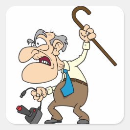 不機嫌なゲーザーゲーマーシール スクエアシール