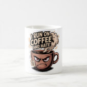 不機嫌なコーヒーマグ走 – 私はコーヒーと嫌い コーヒーマグカップ (中央)
