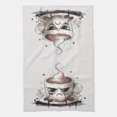 不機嫌なコーヒー キッチンタオル (縦)
