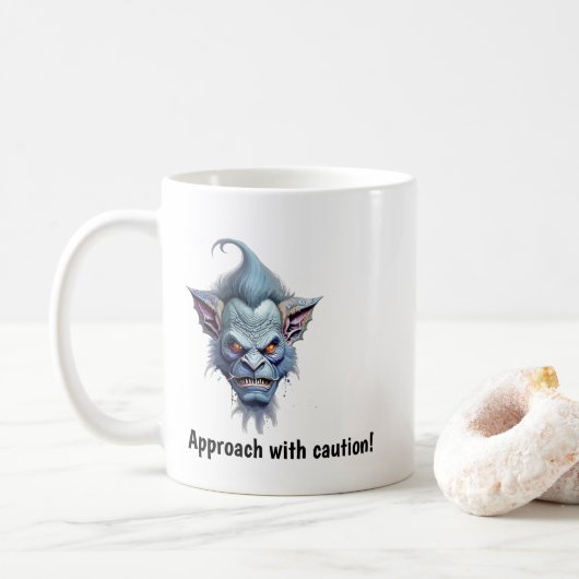 不機嫌なゴブリンのファンタジー コーヒーマグ コーヒーマグカップ (ドーナツ)