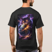 不機嫌なサムライ子猫 Tシャツ (裏面)