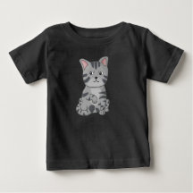 不機嫌なタビー猫のキャラクターイラスト