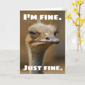 不機嫌なダチョウは素晴らしただだ。お前はどうだ? カード (黄色い花)