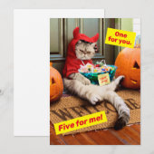 不機嫌なデビル猫 招待状 (正面/裏面)