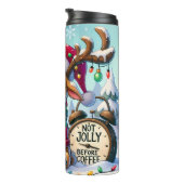 不機嫌なトナカイはコーヒーを必要とする タンブラー (回転右)