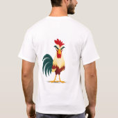 不機嫌なニワトリTシャツ - Rise and Whine Tシャツ (裏面)