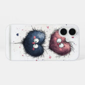 不機嫌なハートミニス iPhone 16ケース (裏面横)
