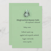 不機嫌なバニー・ラビットカード 招待状 (正面/裏面)